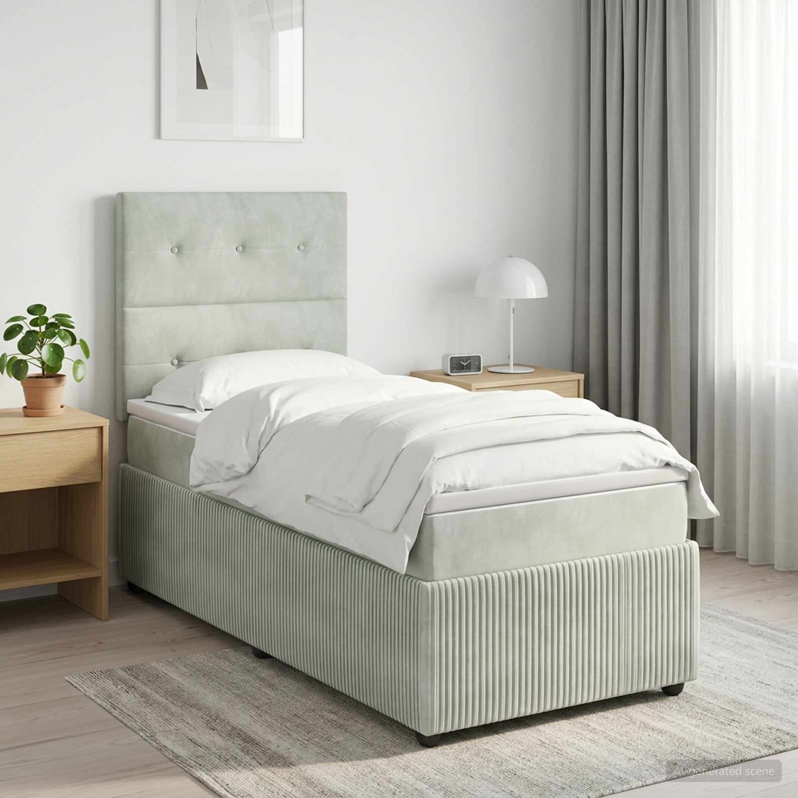 Lit Boxspring Avec Matelas Velours
