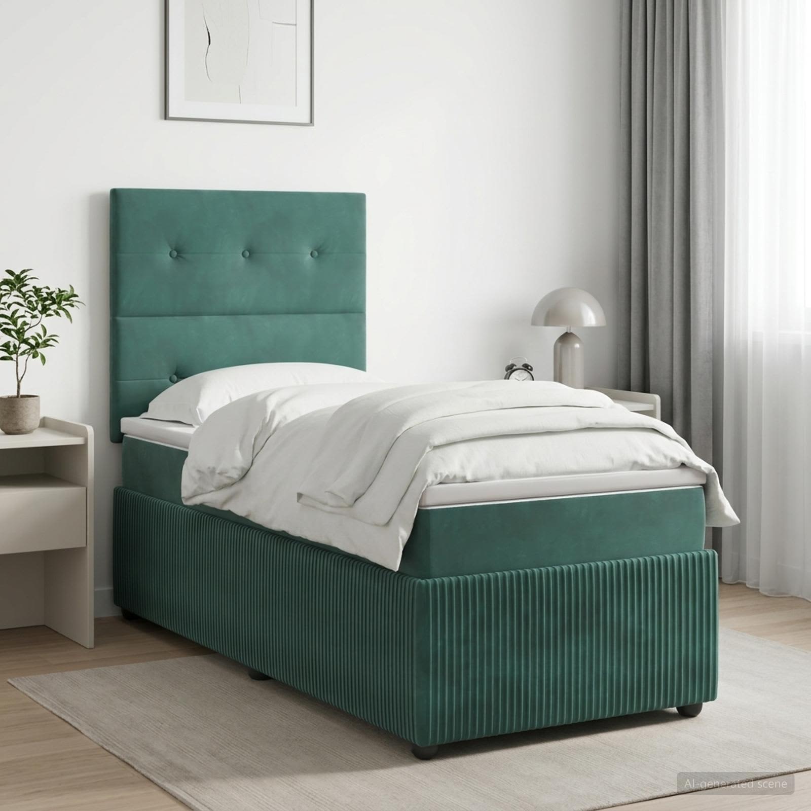 Lit Boxspring Avec Matelas Velours