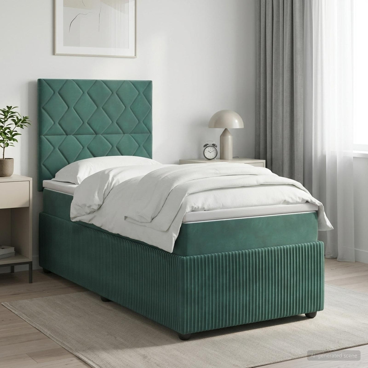 Lit Boxspring Avec Matelas Velours