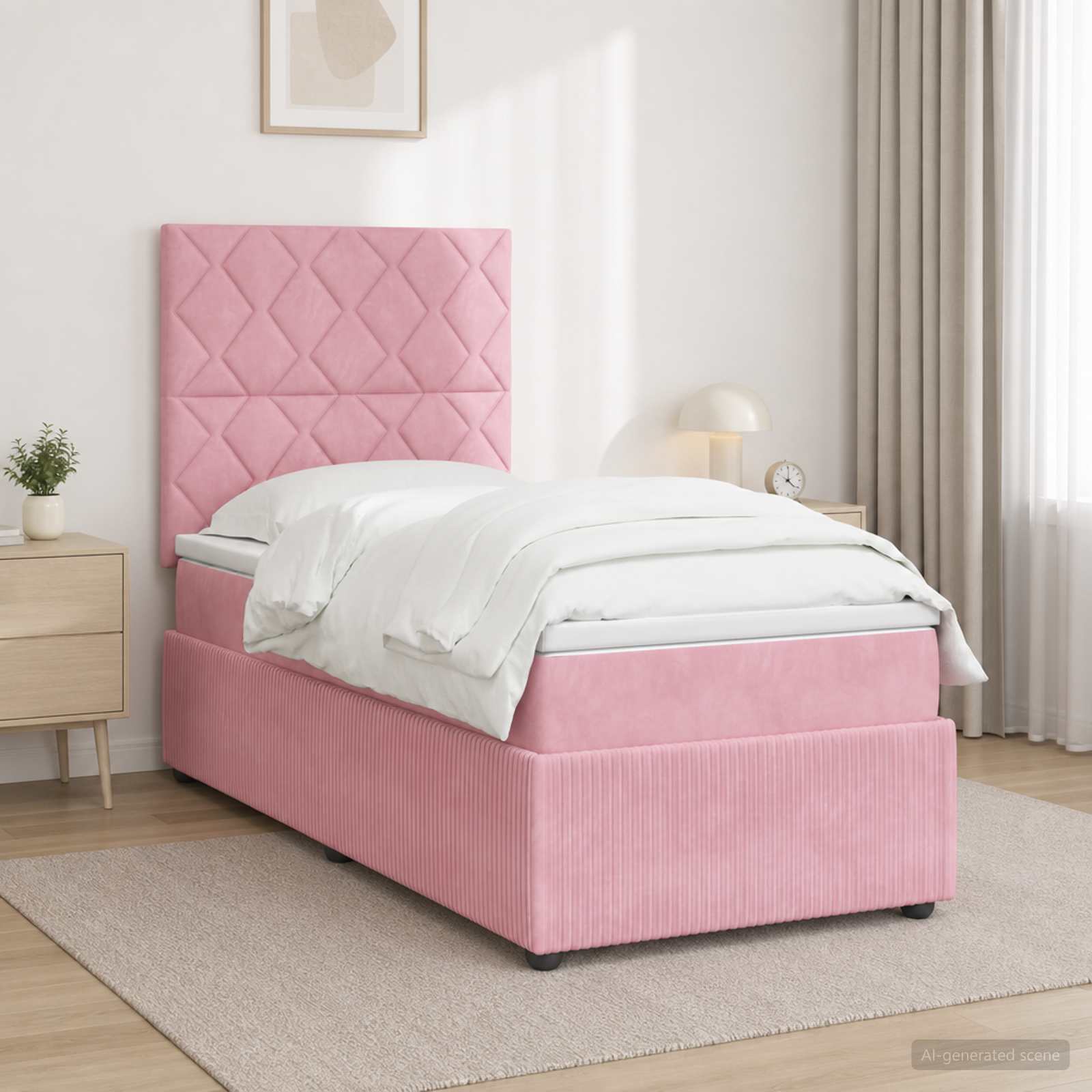 Lit Boxspring Avec Matelas Velours