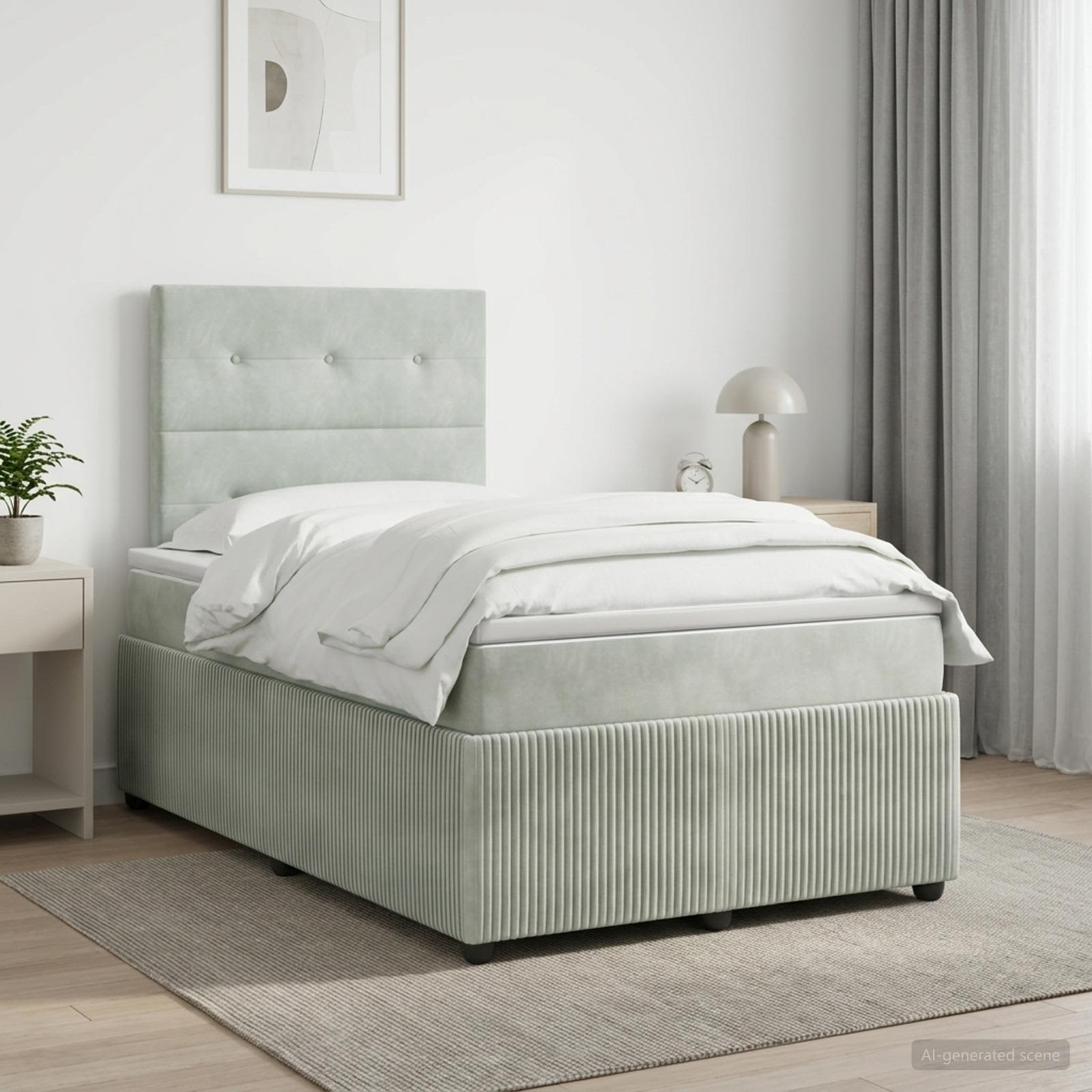 Lit Boxspring Avec Matelas Velours