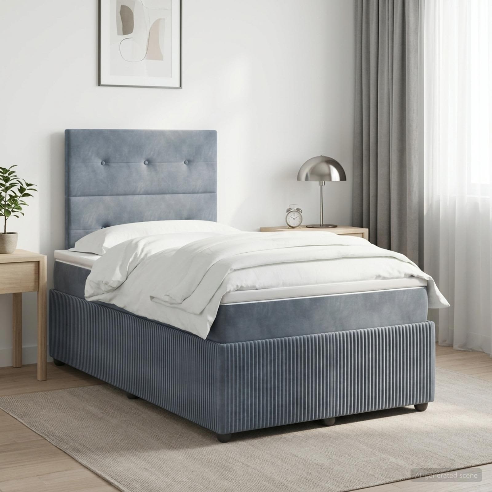 Lit Boxspring Avec Matelas Velours