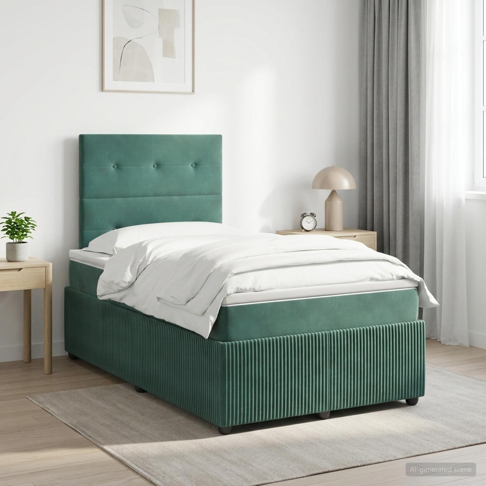 Lit Boxspring Avec Matelas Velours