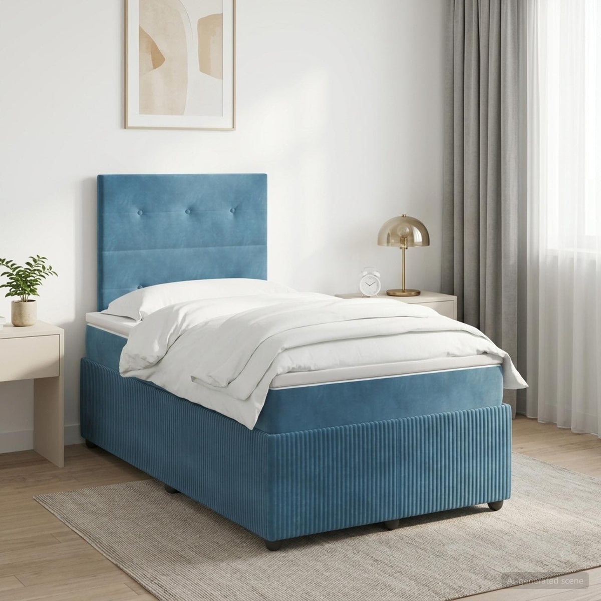 Lit Boxspring Avec Matelas Velours