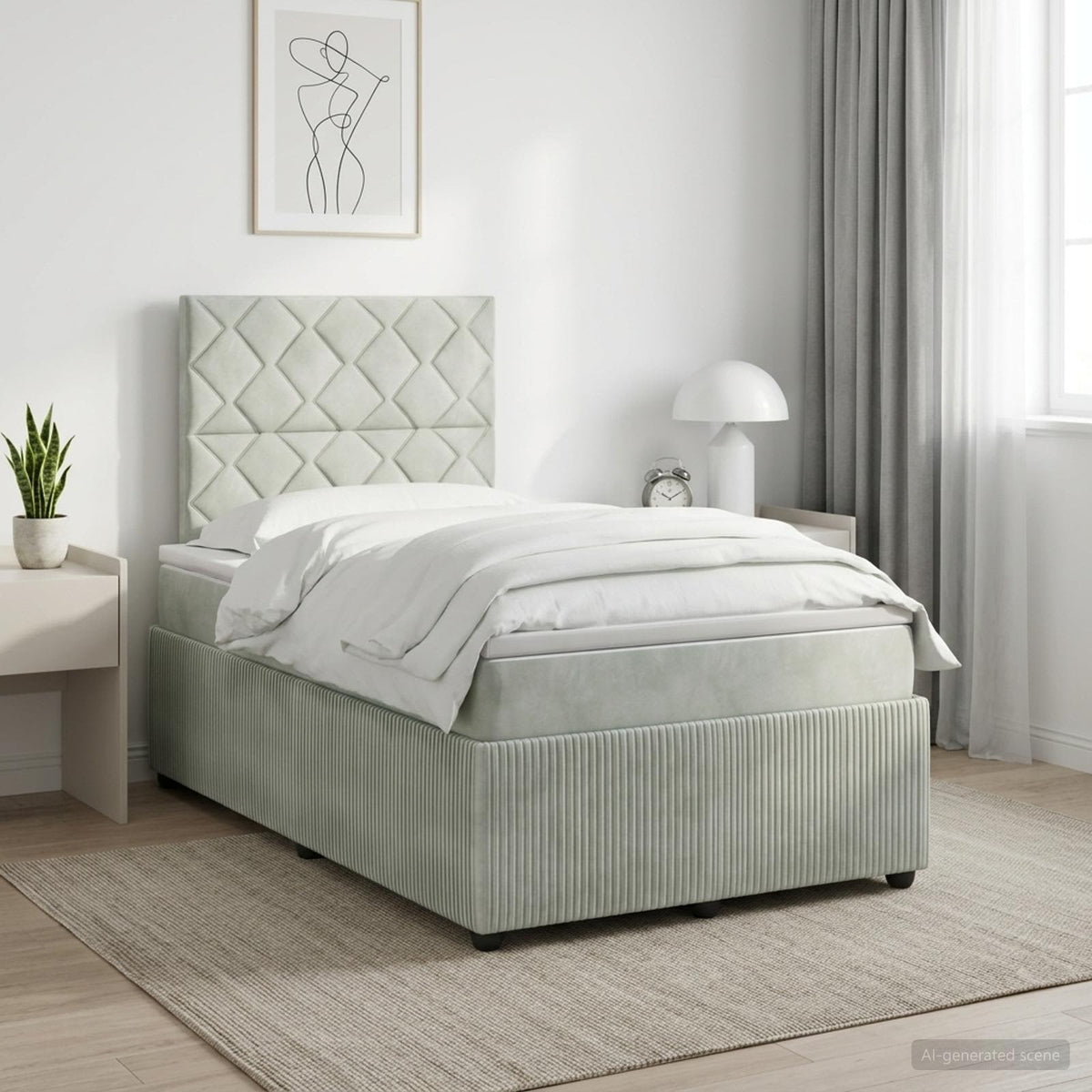 Lit Boxspring Avec Matelas Velours