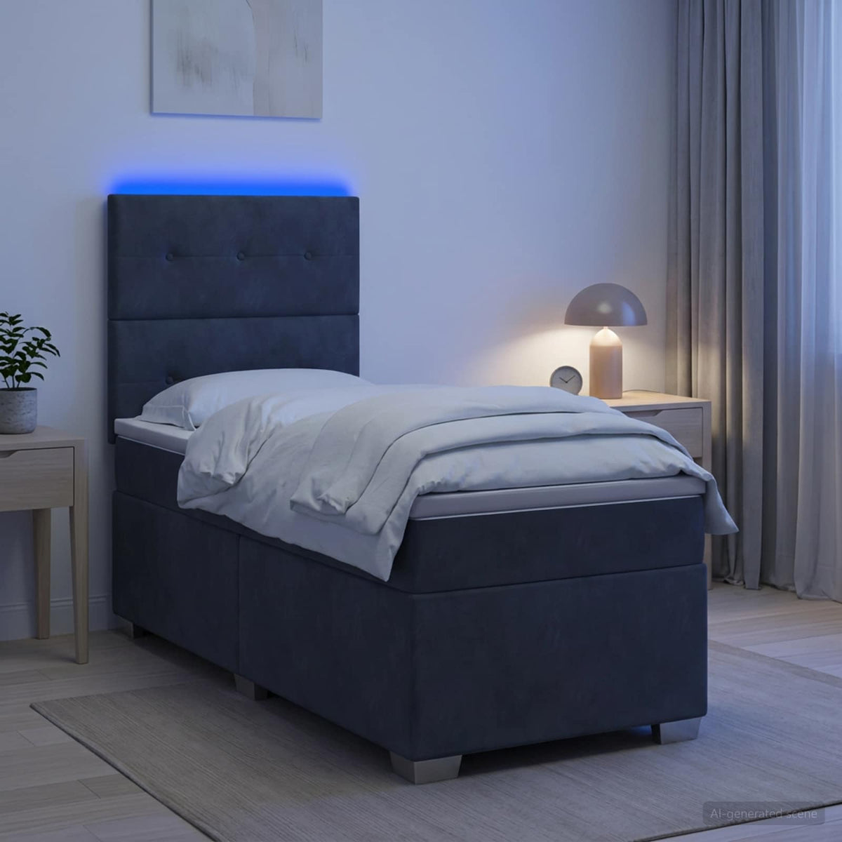 Lit Boxspring Avec Matelas Velours