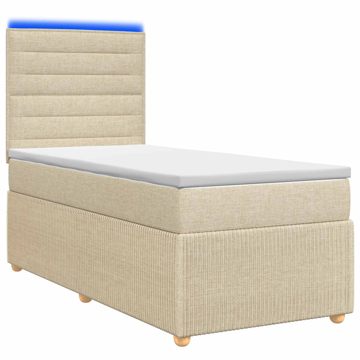 Lit Boxspring Led Avec Matelas Tissu