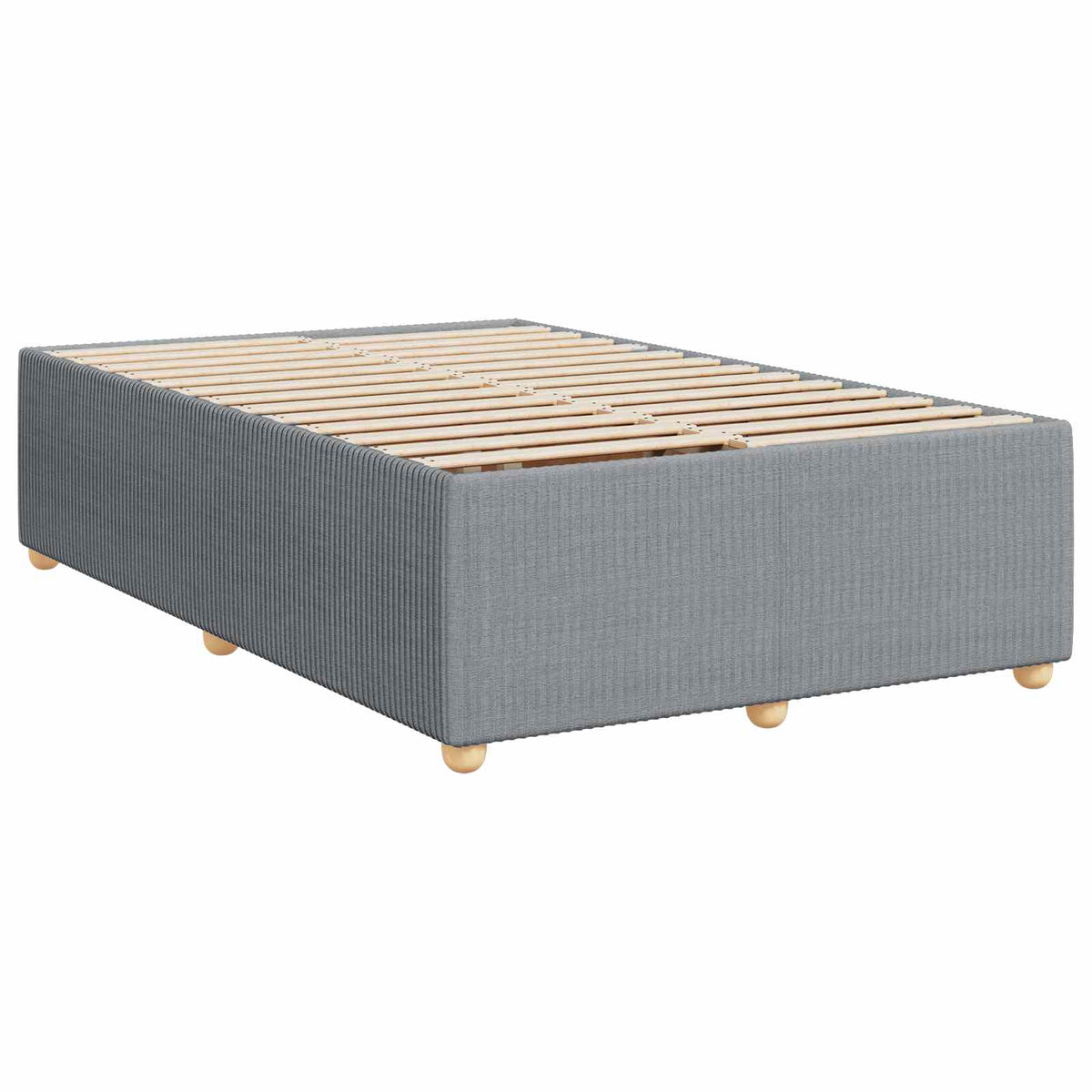 Lit Boxspring Led Avec Matelas Gris Clair 120 X 200 Cm Tissu