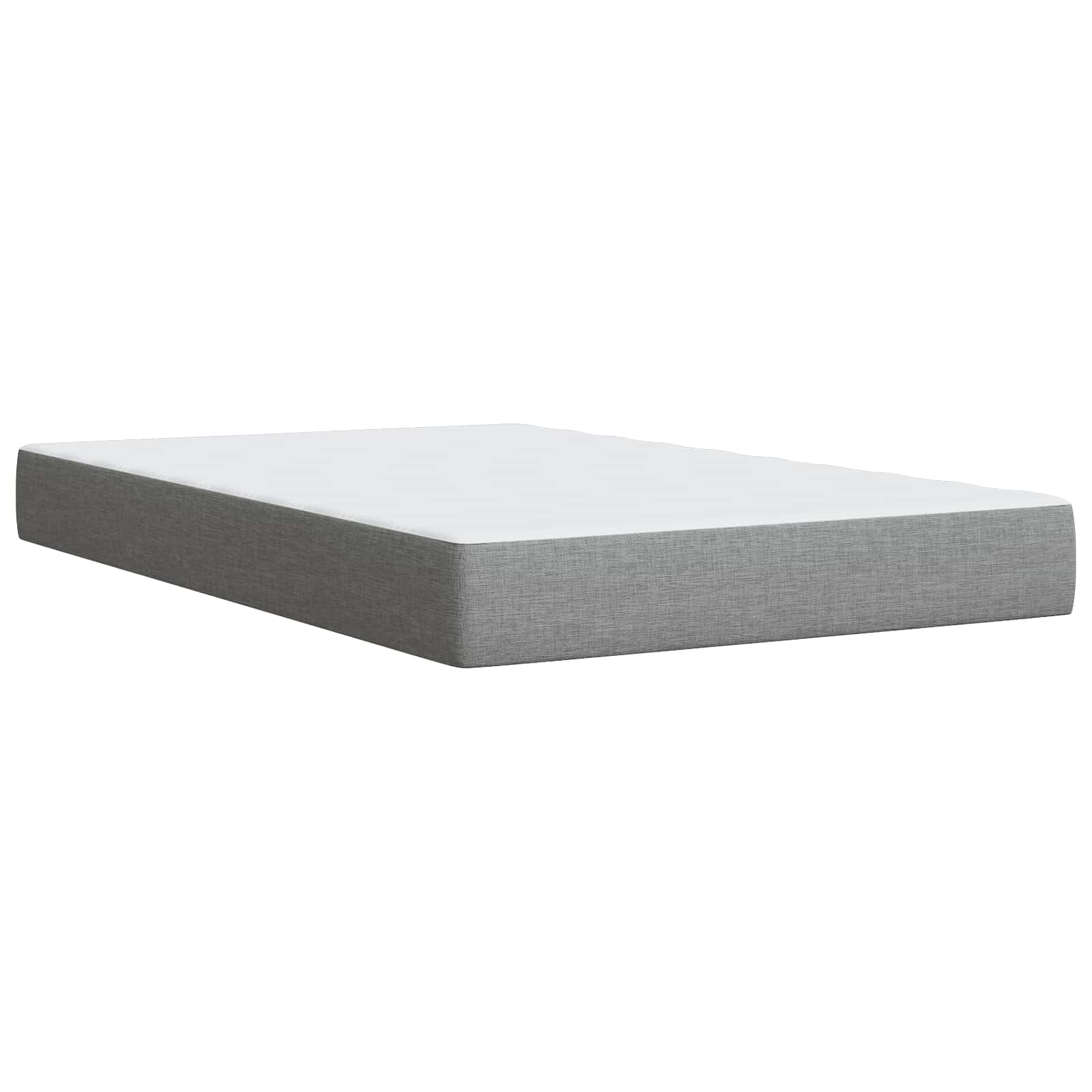 Lit Boxspring Led Avec Matelas Gris Clair 120 X 200 Cm Tissu