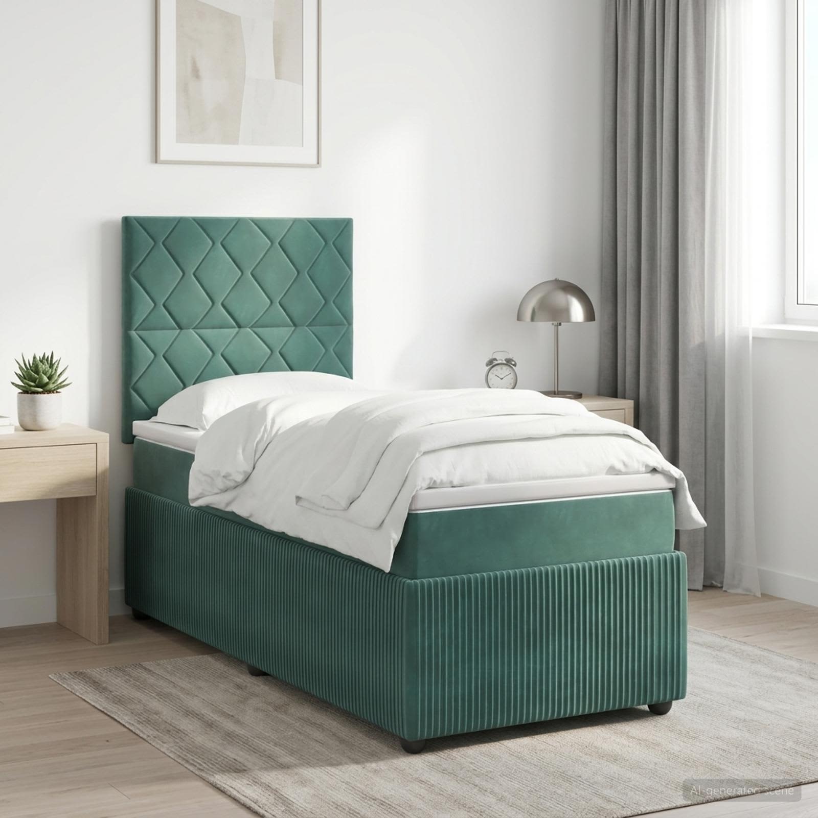 Lit Boxspring Led Avec Matelas Velours