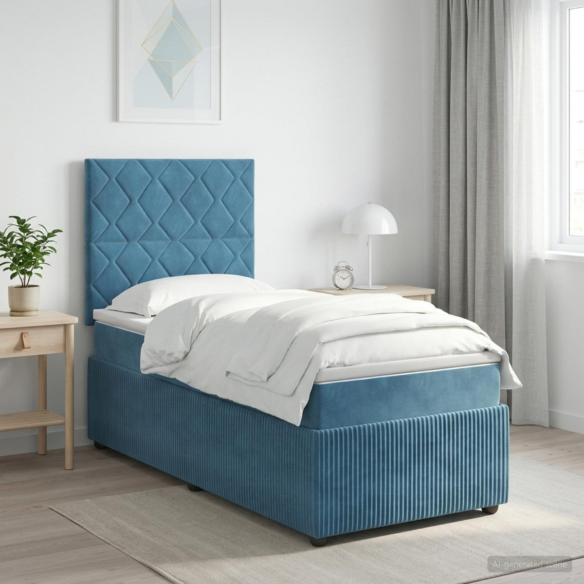Lit Boxspring Led Avec Matelas Velours