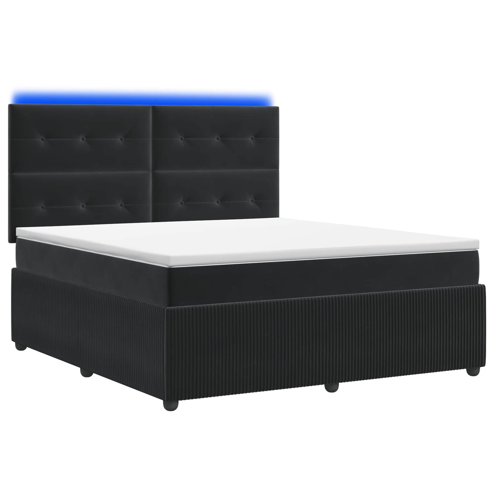 Lit Boxspring Led Avec Matelas Velours