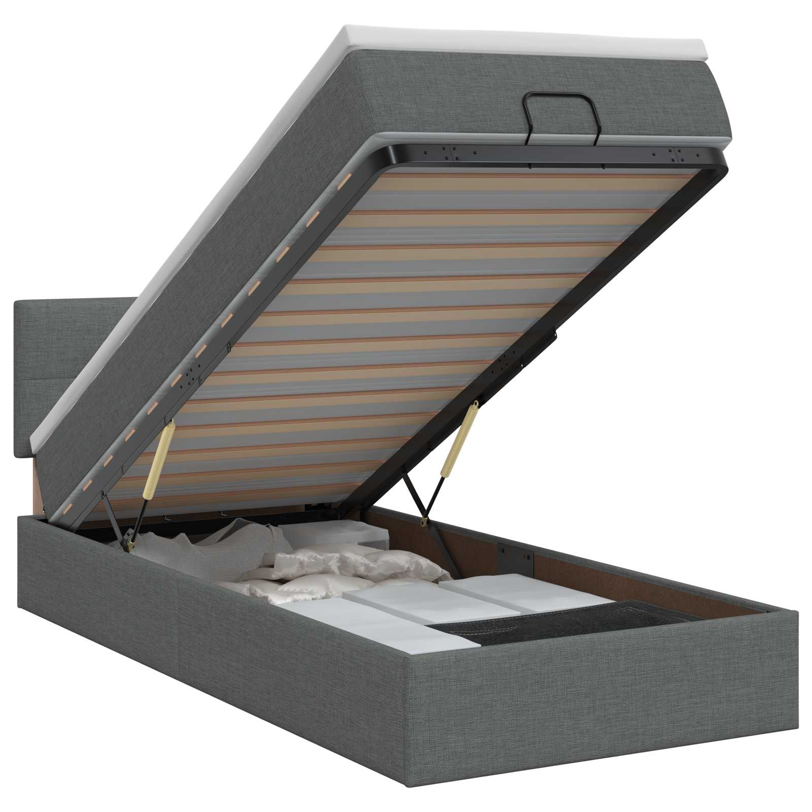 Lit Ottoman Avec Matelas Tissu