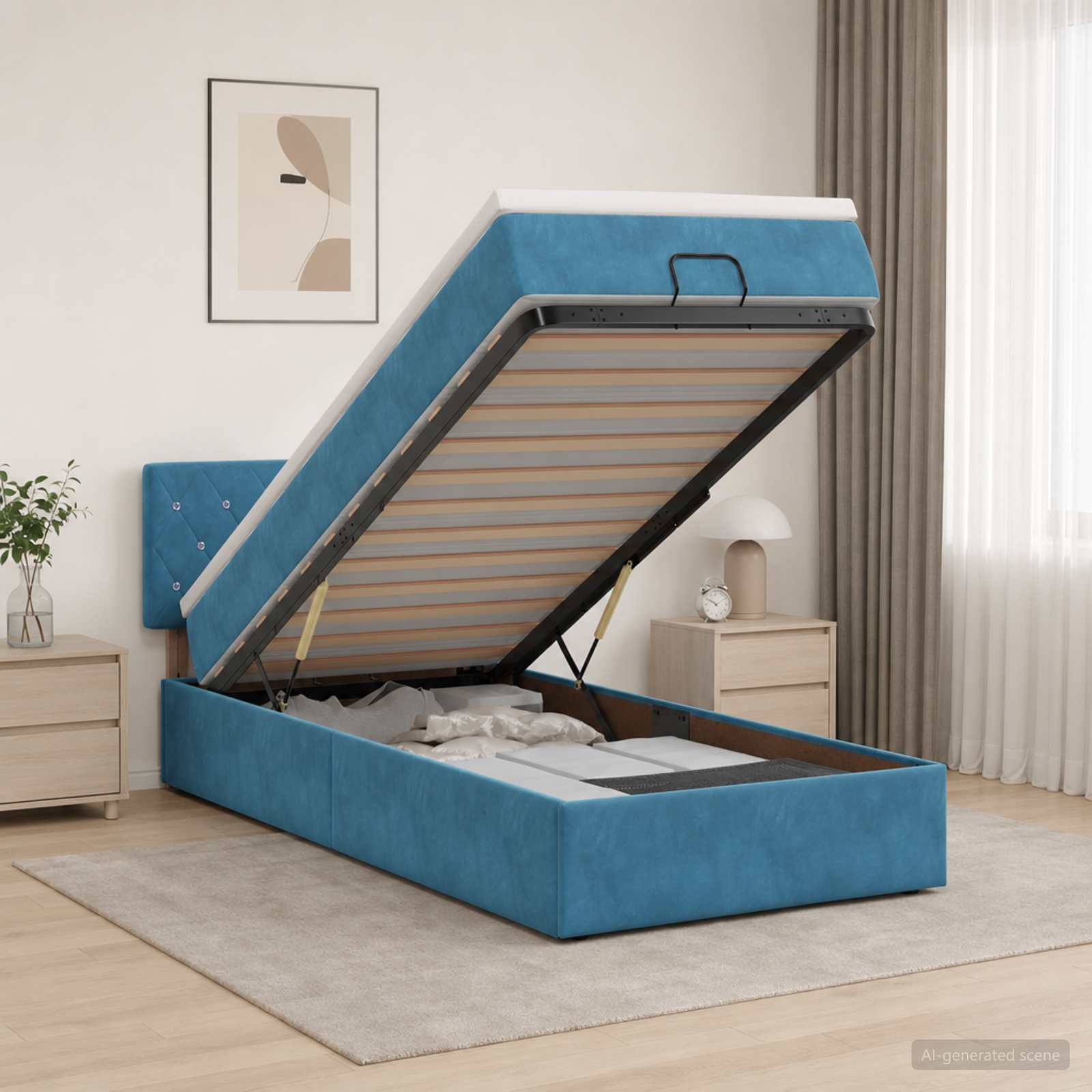 Lit Ottoman Avec Matelas Velours