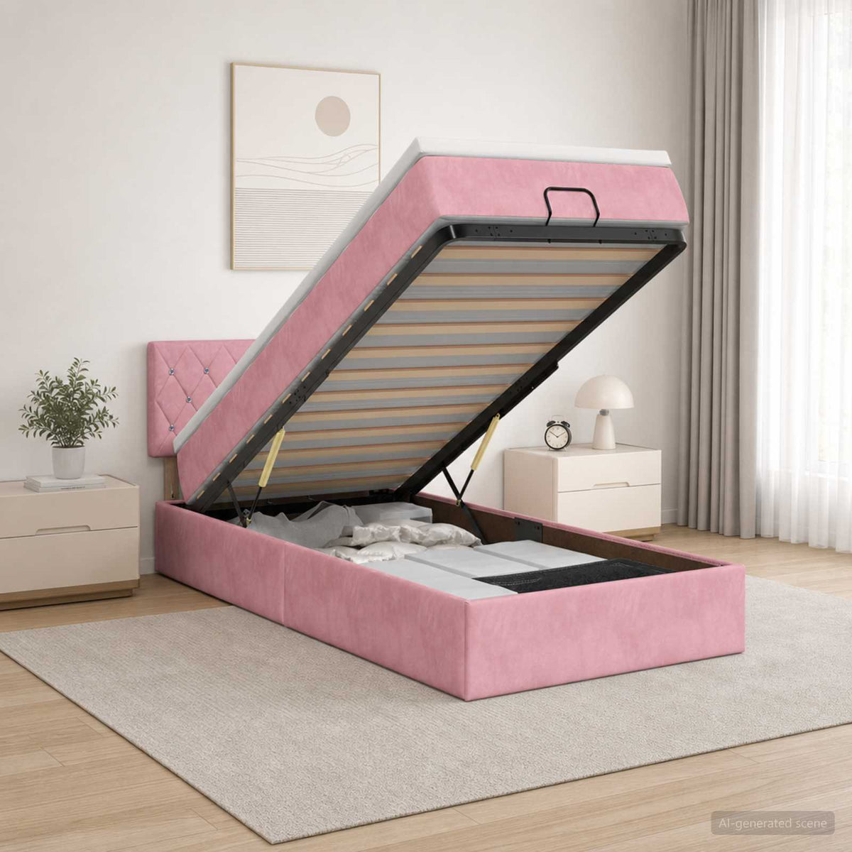 Lit Ottoman Avec Matelas Velours