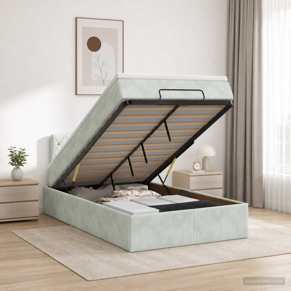 Lit Ottoman Avec Matelas Velours