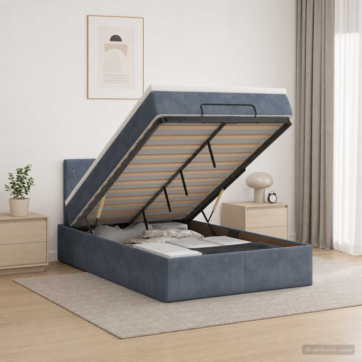 Lit Ottoman Avec Matelas Velours