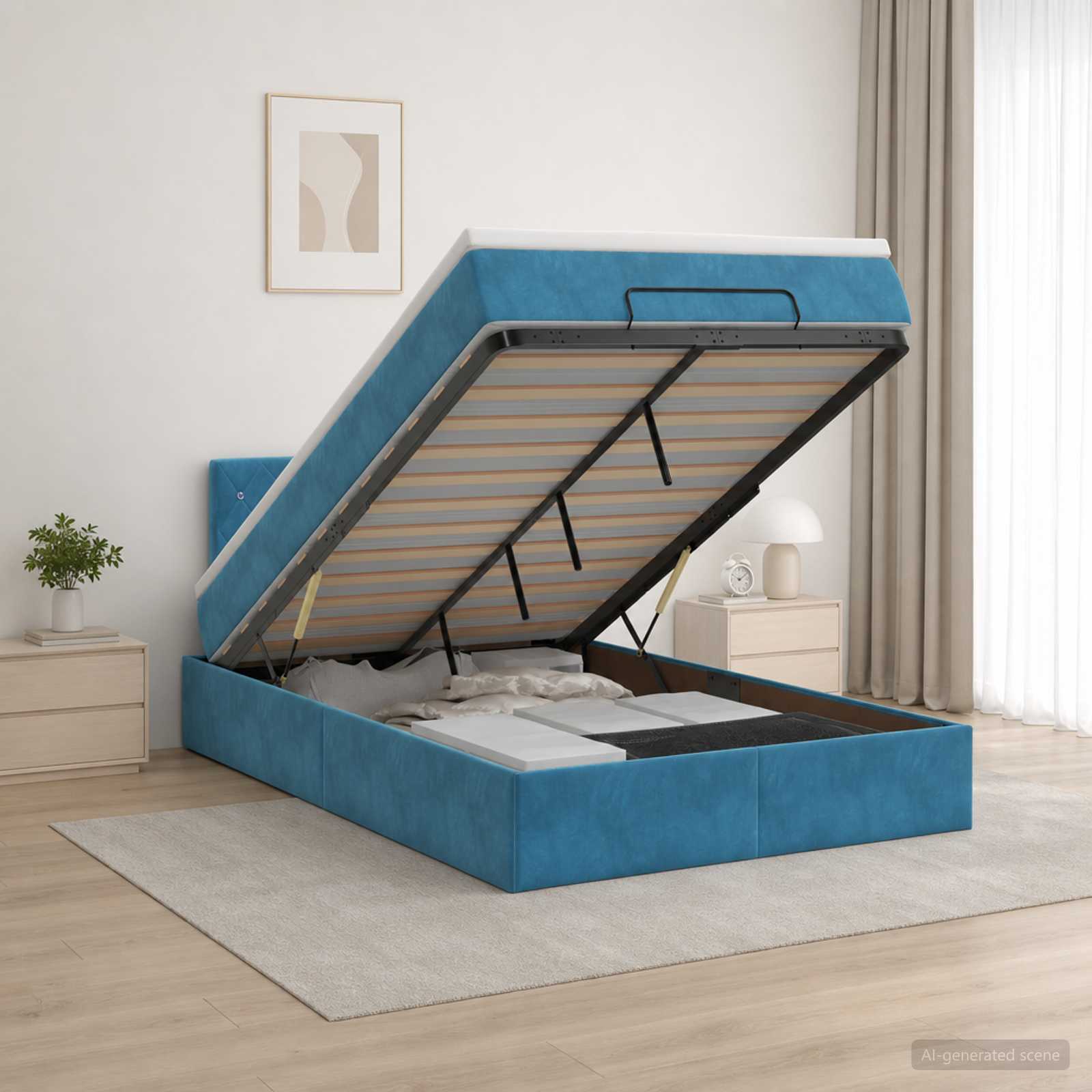 Lit Ottoman Avec Matelas Velours