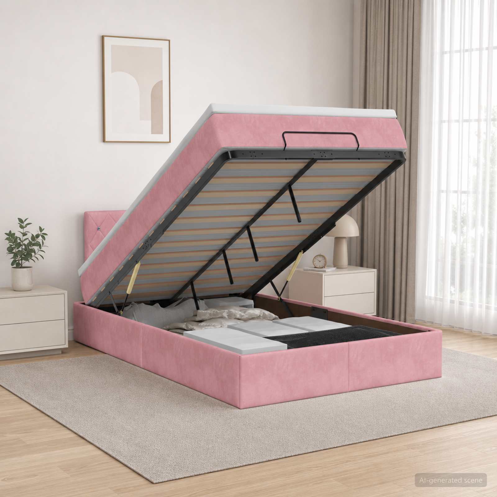 Lit Ottoman Avec Matelas Velours