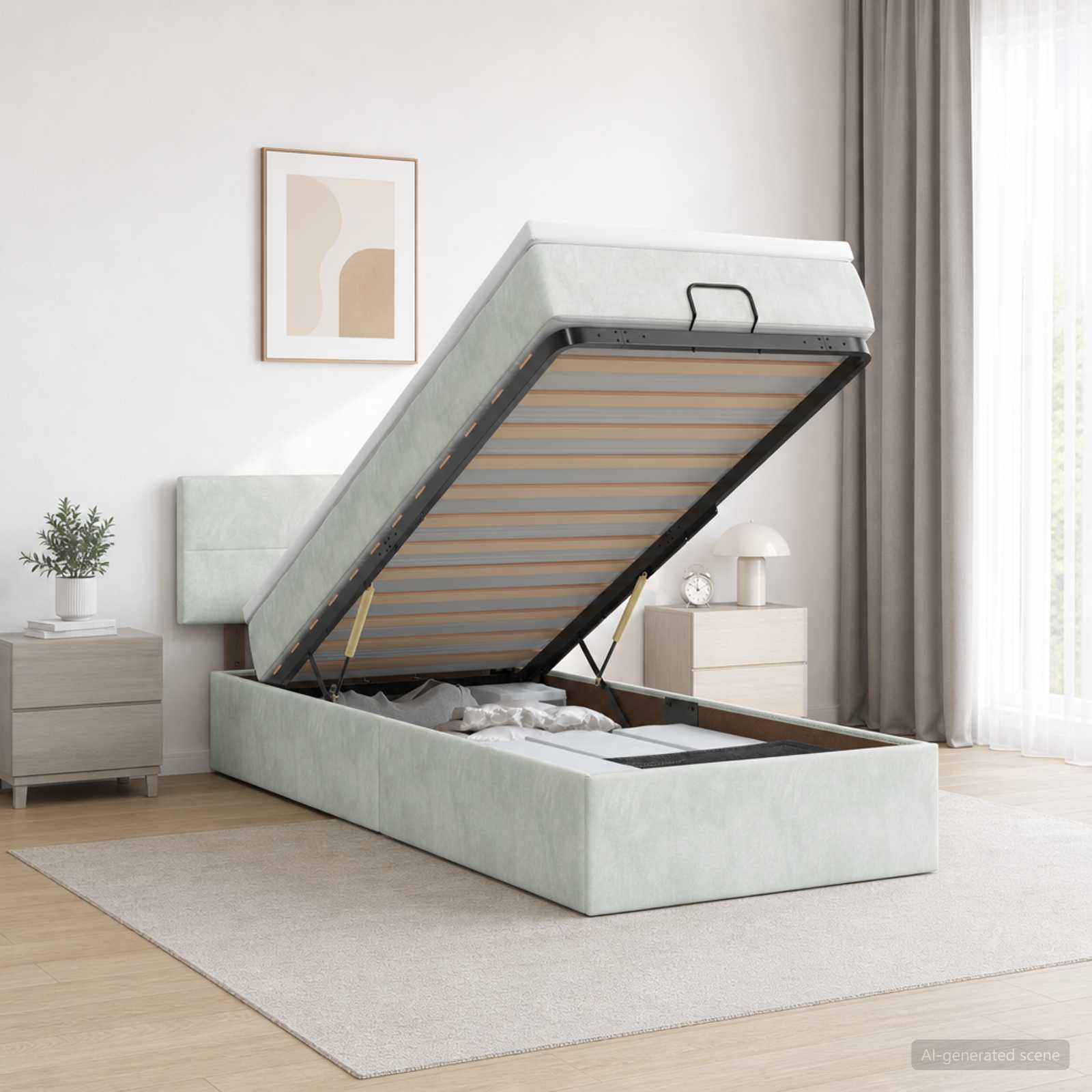 Lit Ottoman Avec Matelas Velours
