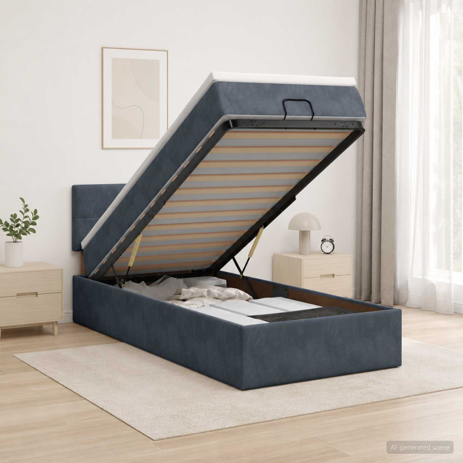 Lit Ottoman Avec Matelas Velours
