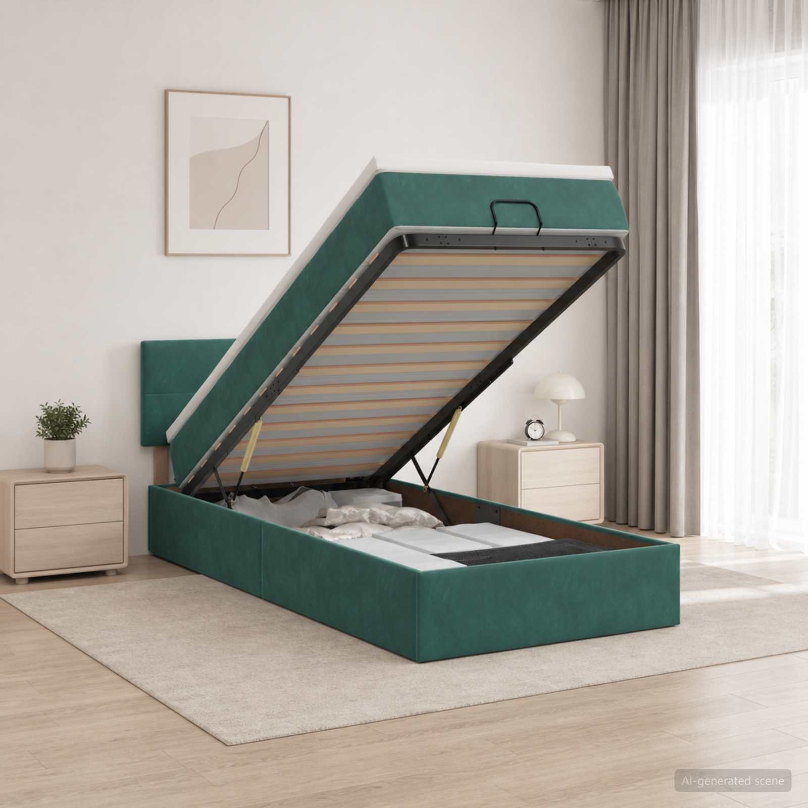 Lit Ottoman Avec Matelas Velours