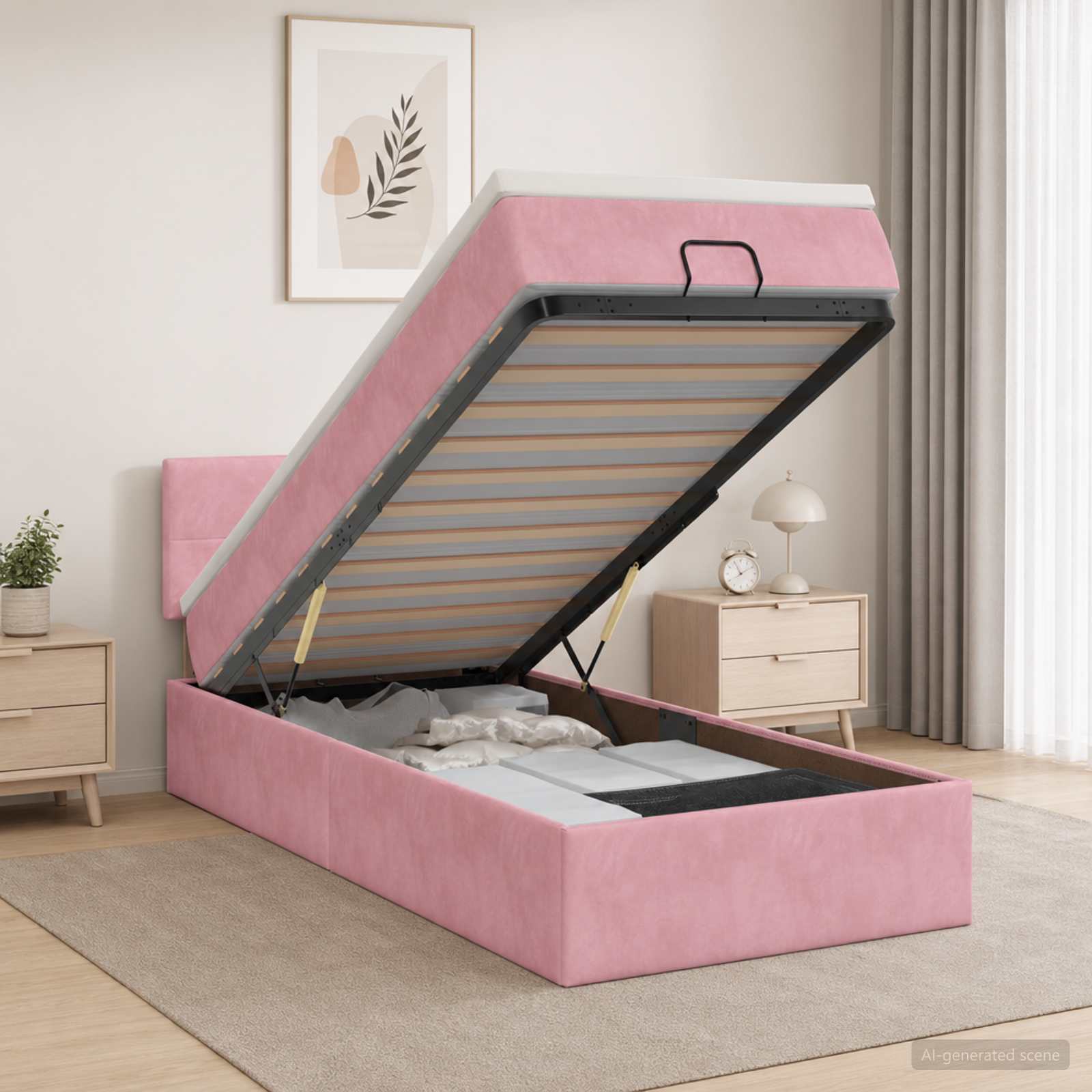 Lit Ottoman Avec Matelas Velours