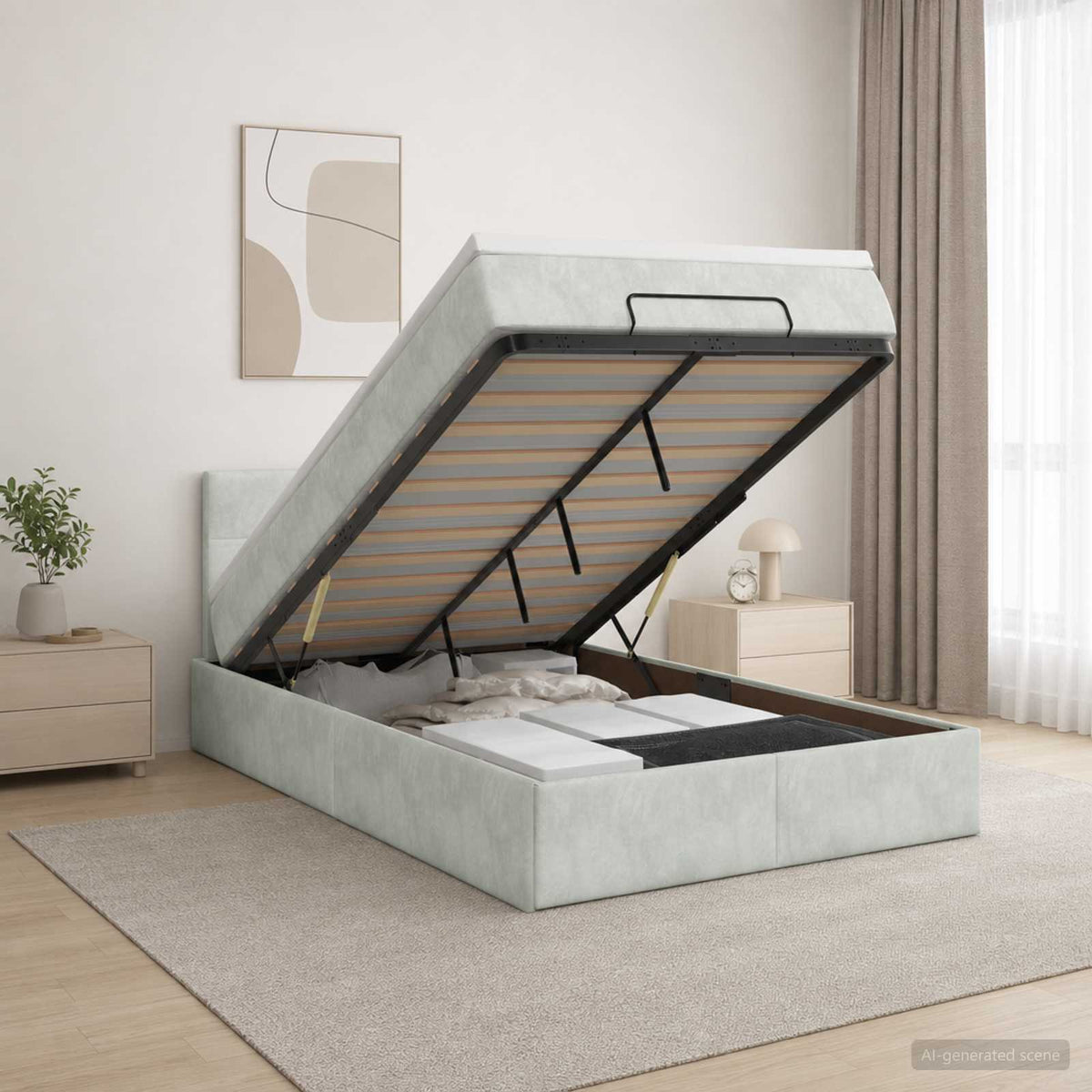 Lit Ottoman Avec Matelas Velours