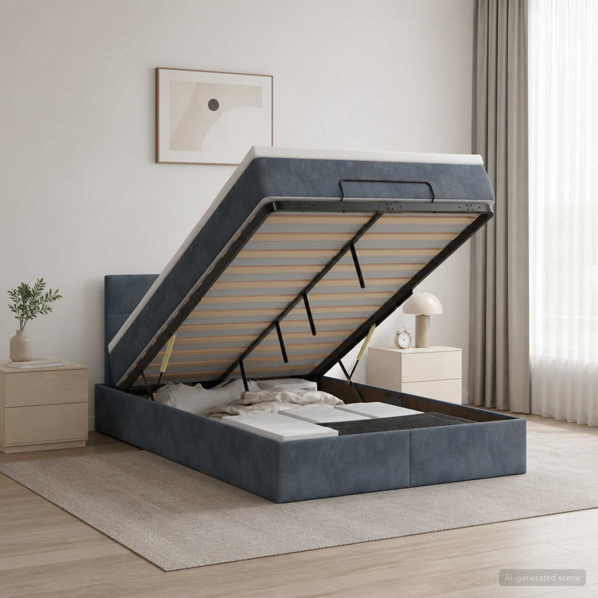 Lit Ottoman Avec Matelas Velours