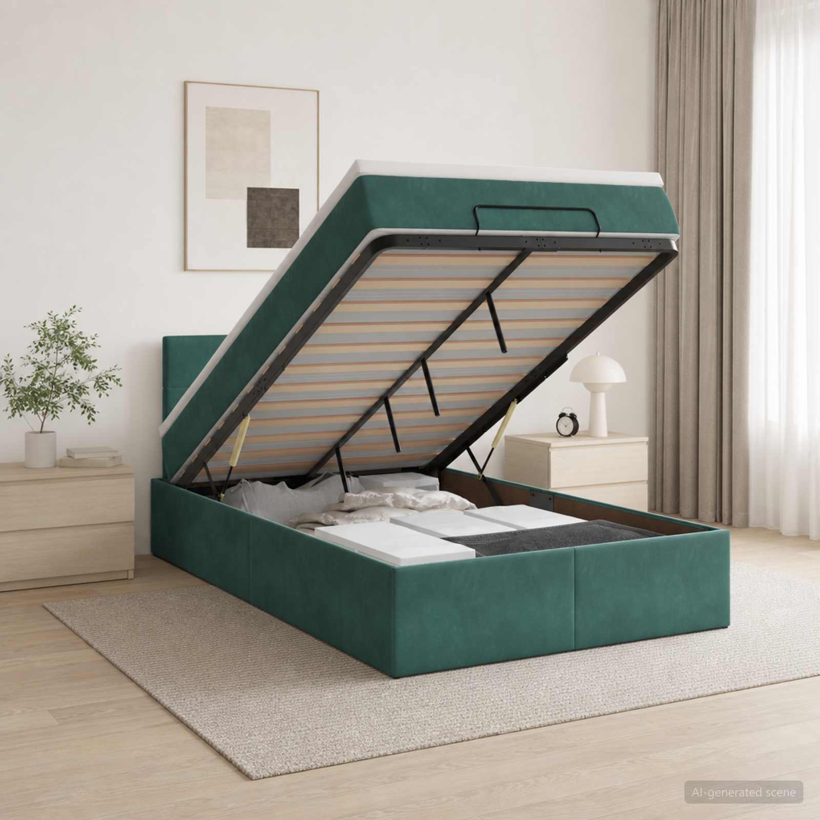 Lit Ottoman Avec Matelas Velours
