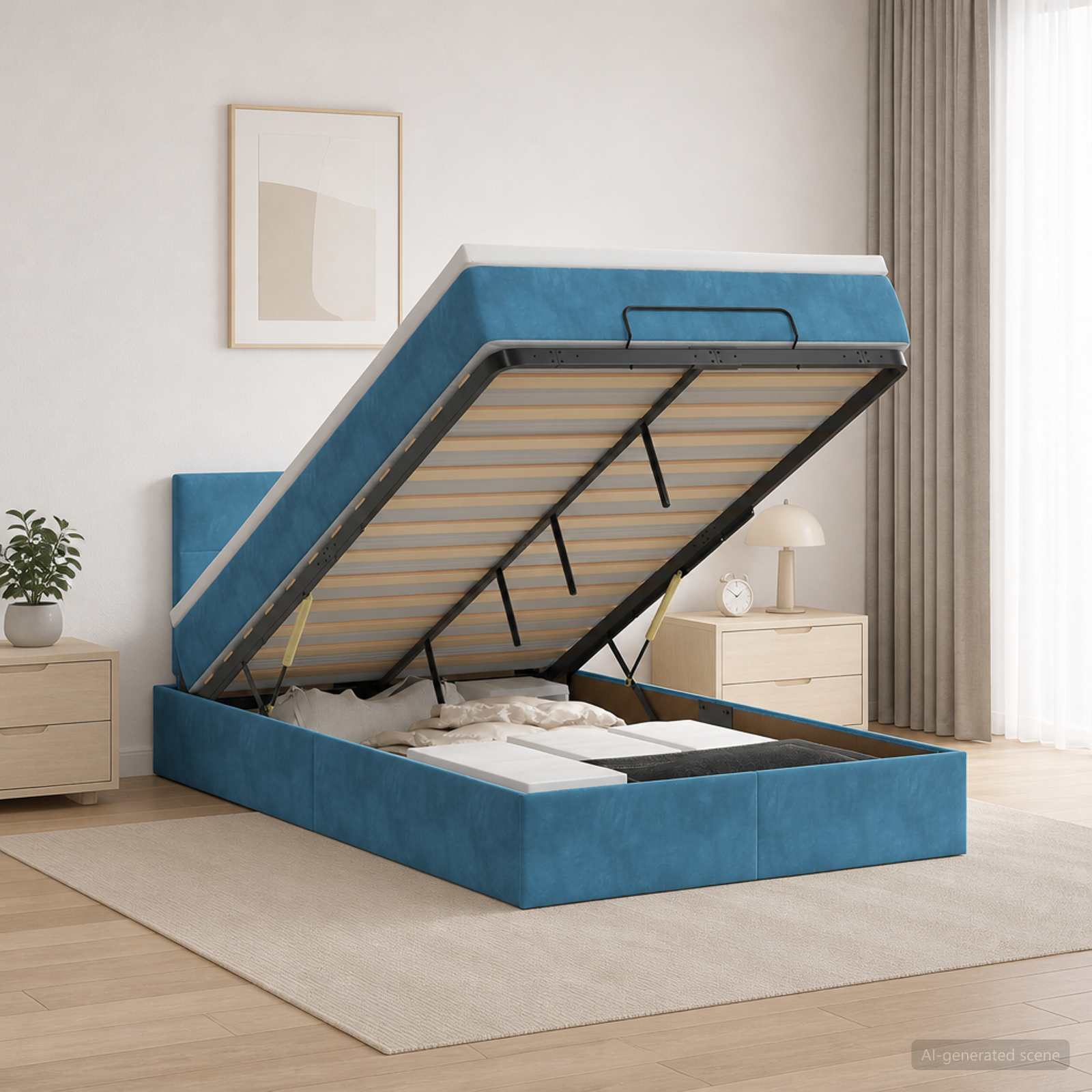 Lit Ottoman Avec Matelas Velours