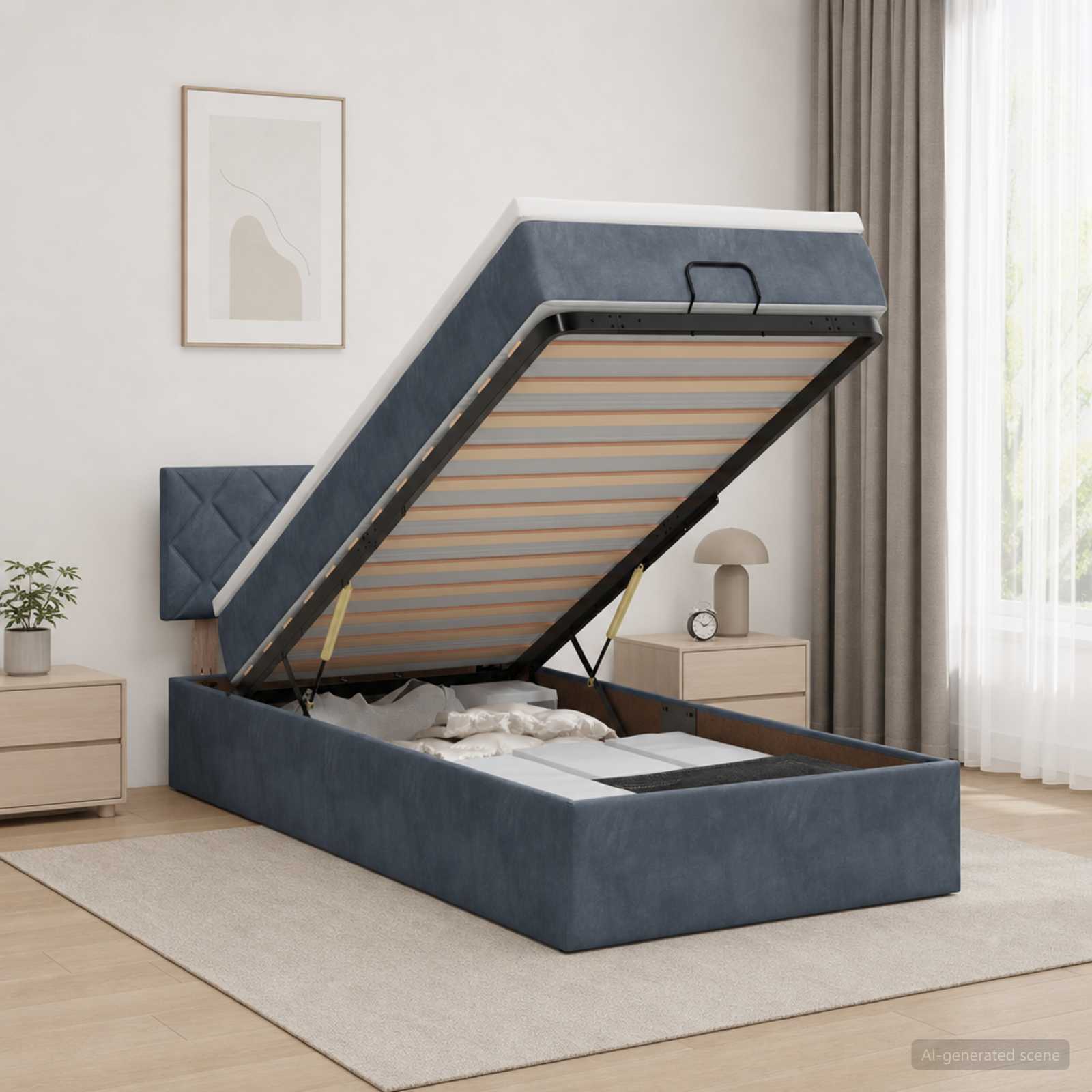 Lit Ottoman Avec Matelas Velours