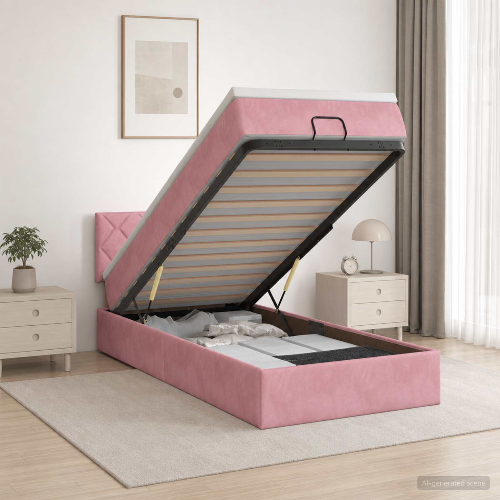 Lit Ottoman Avec Matelas Velours