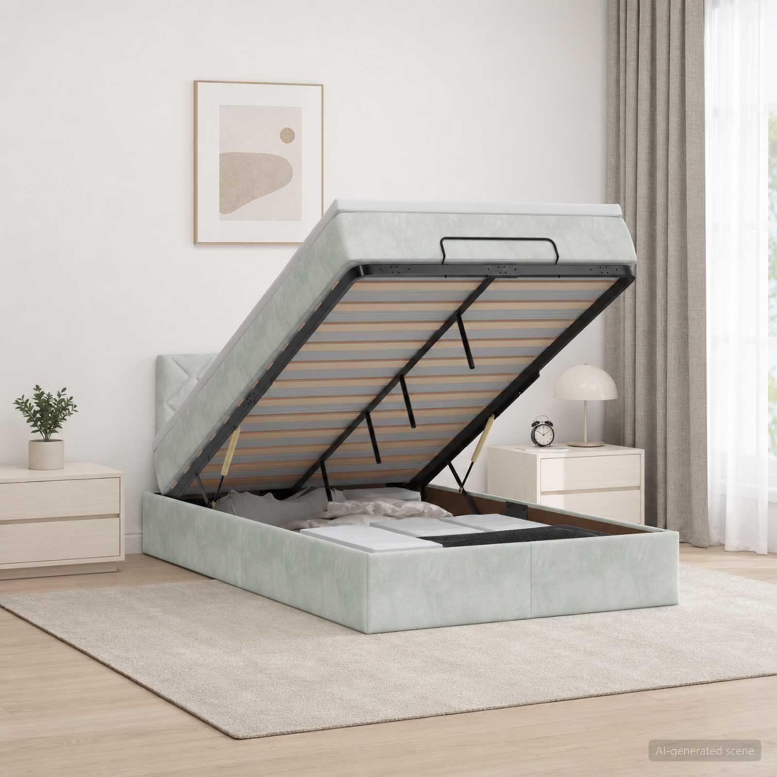 Lit Ottoman Avec Matelas Velours