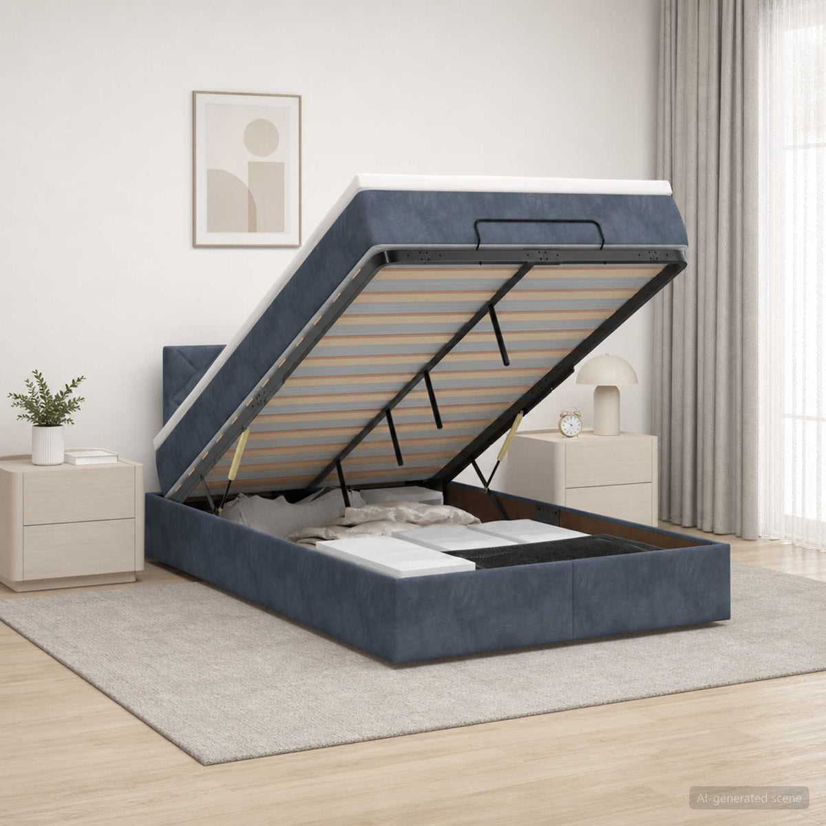 Lit Ottoman Avec Matelas Velours