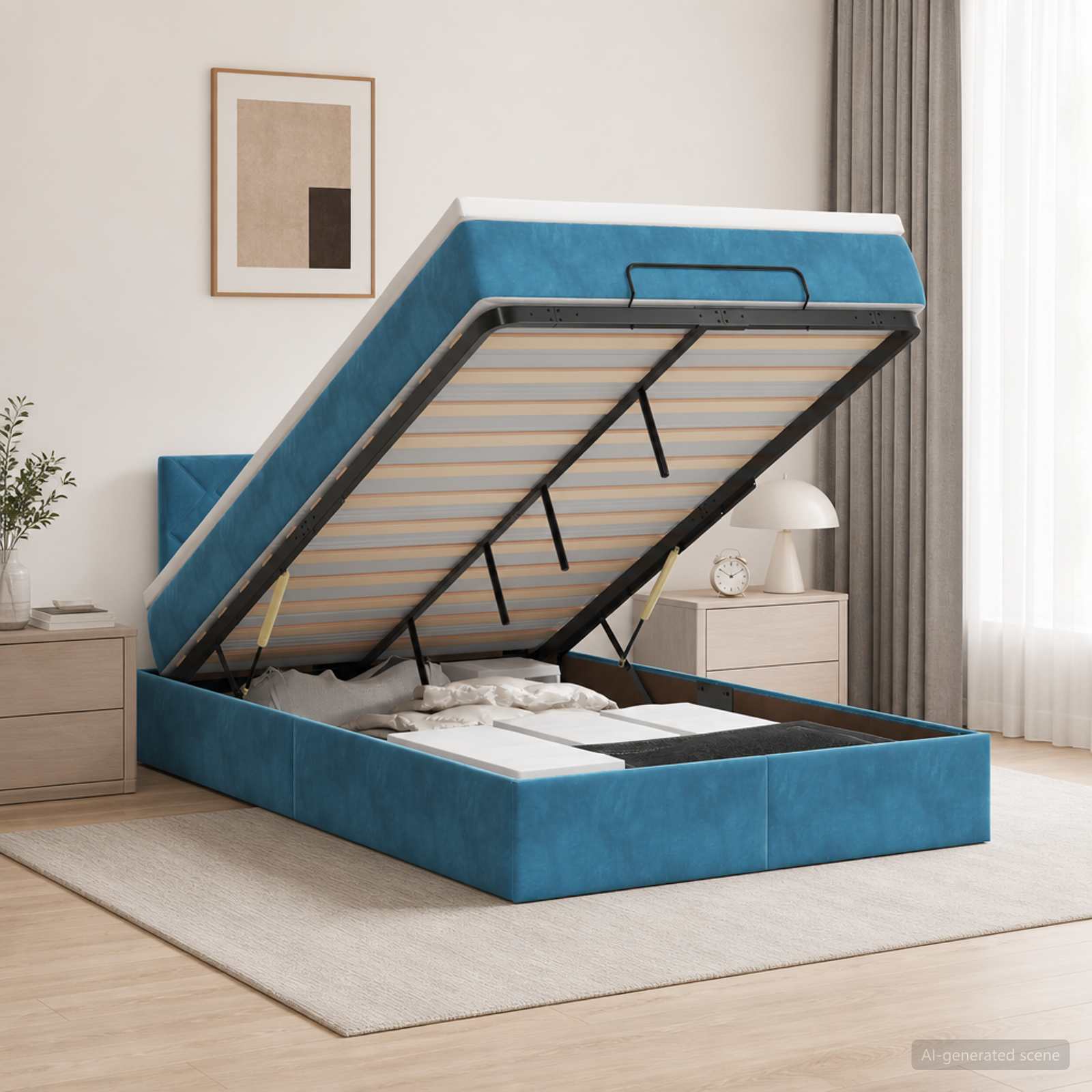 Lit Ottoman Avec Matelas Velours