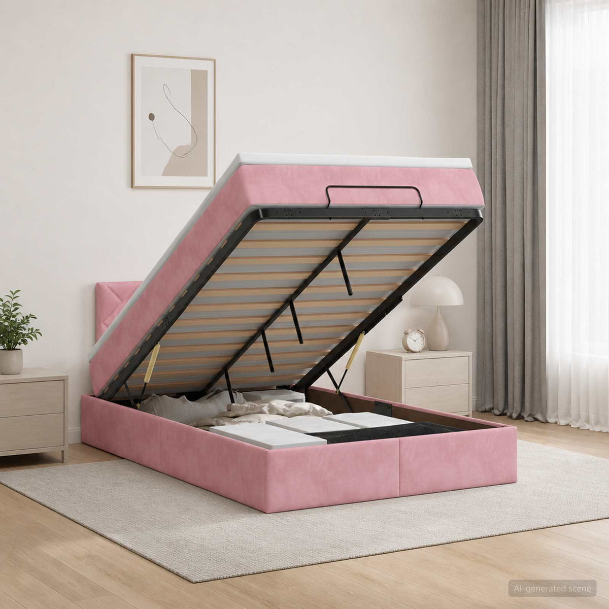 Lit Ottoman Avec Matelas Velours