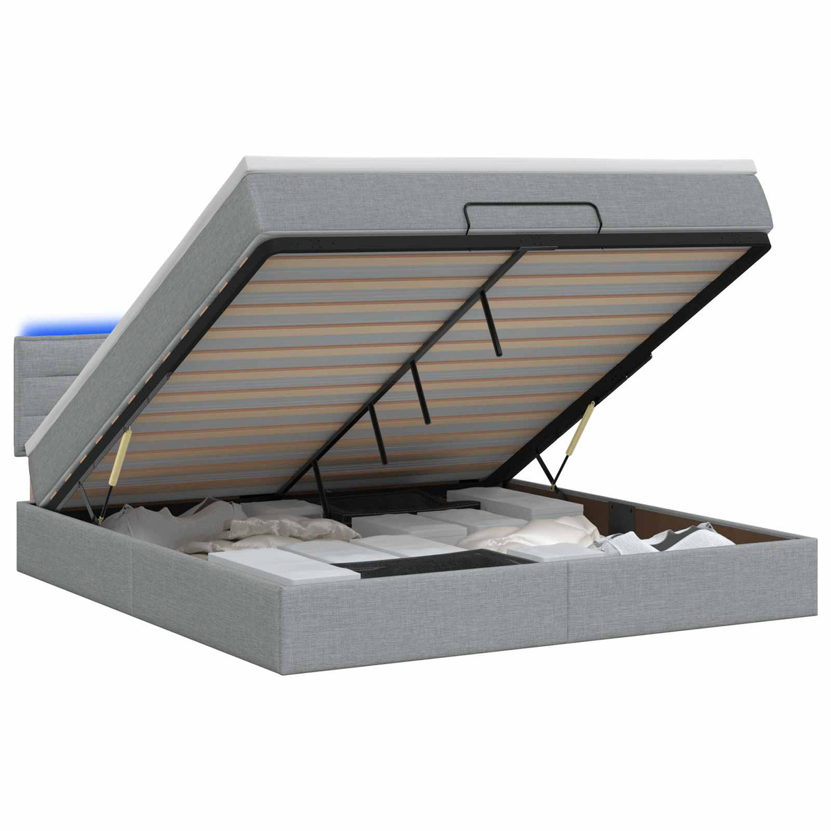 Lit Ottoman Avec Matelas Tissu