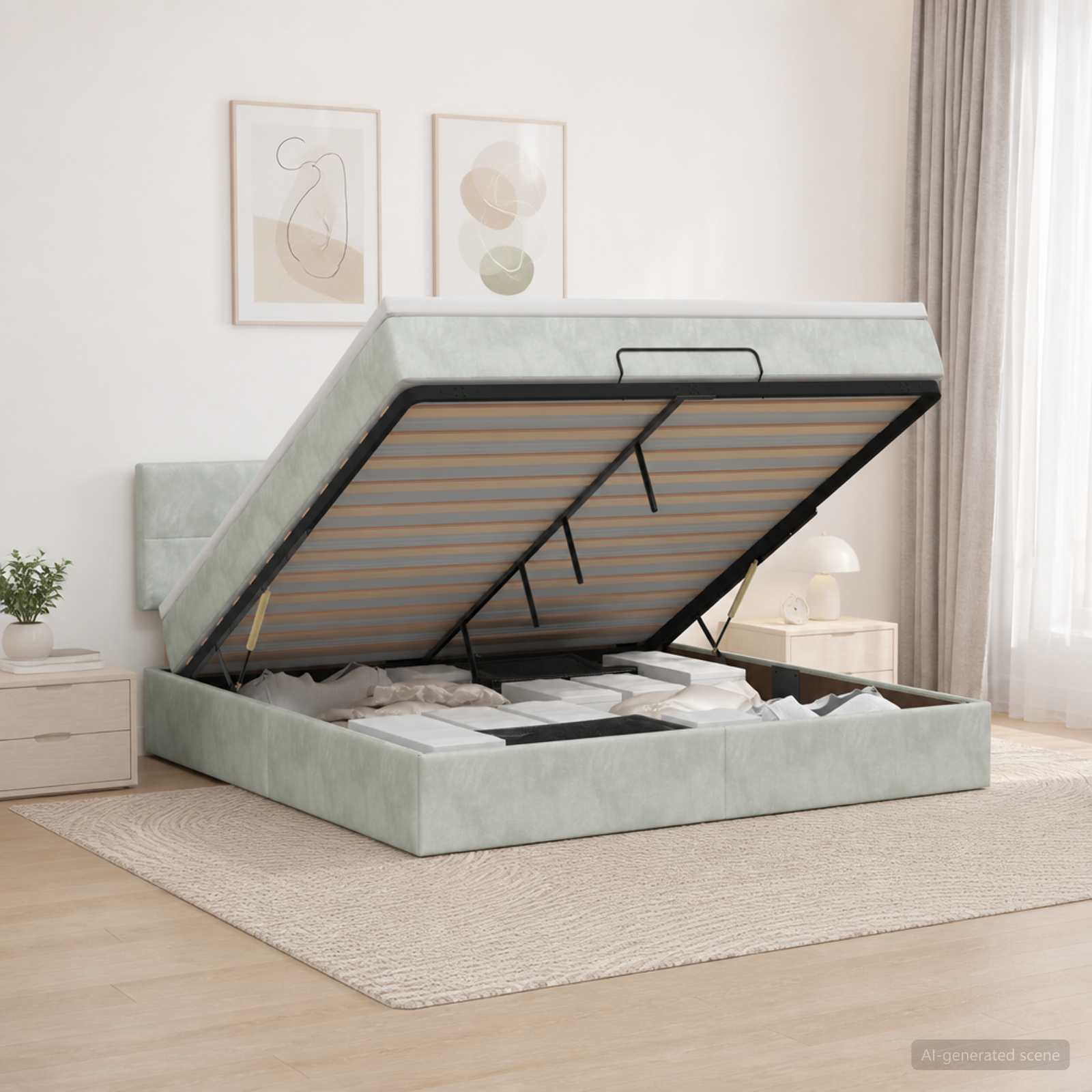 Lit Ottoman Avec Matelas Velours