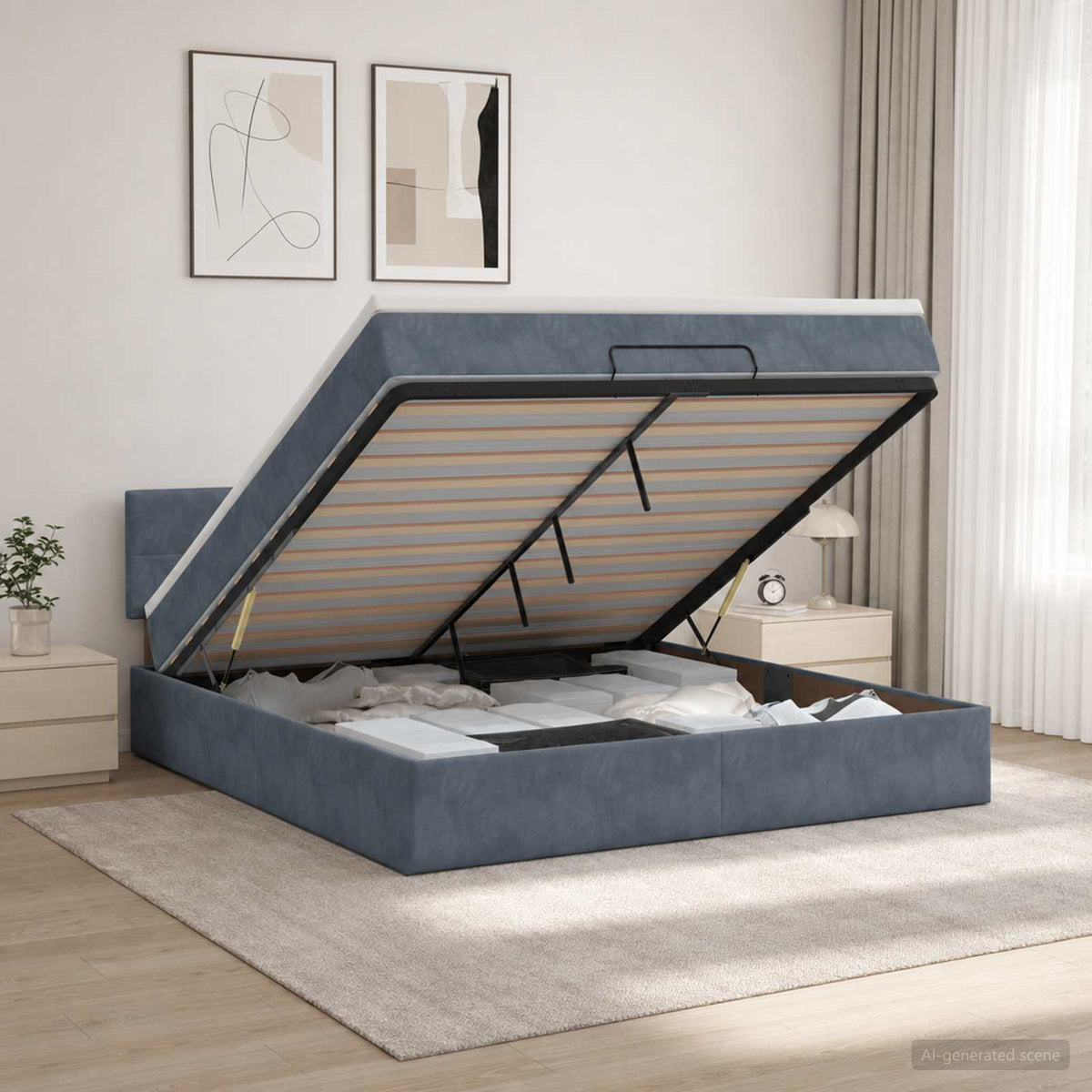 Lit Ottoman Avec Matelas Velours