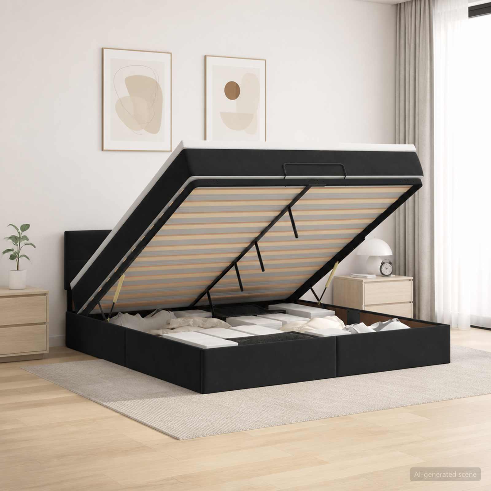 Lit Ottoman Avec Matelas Velours