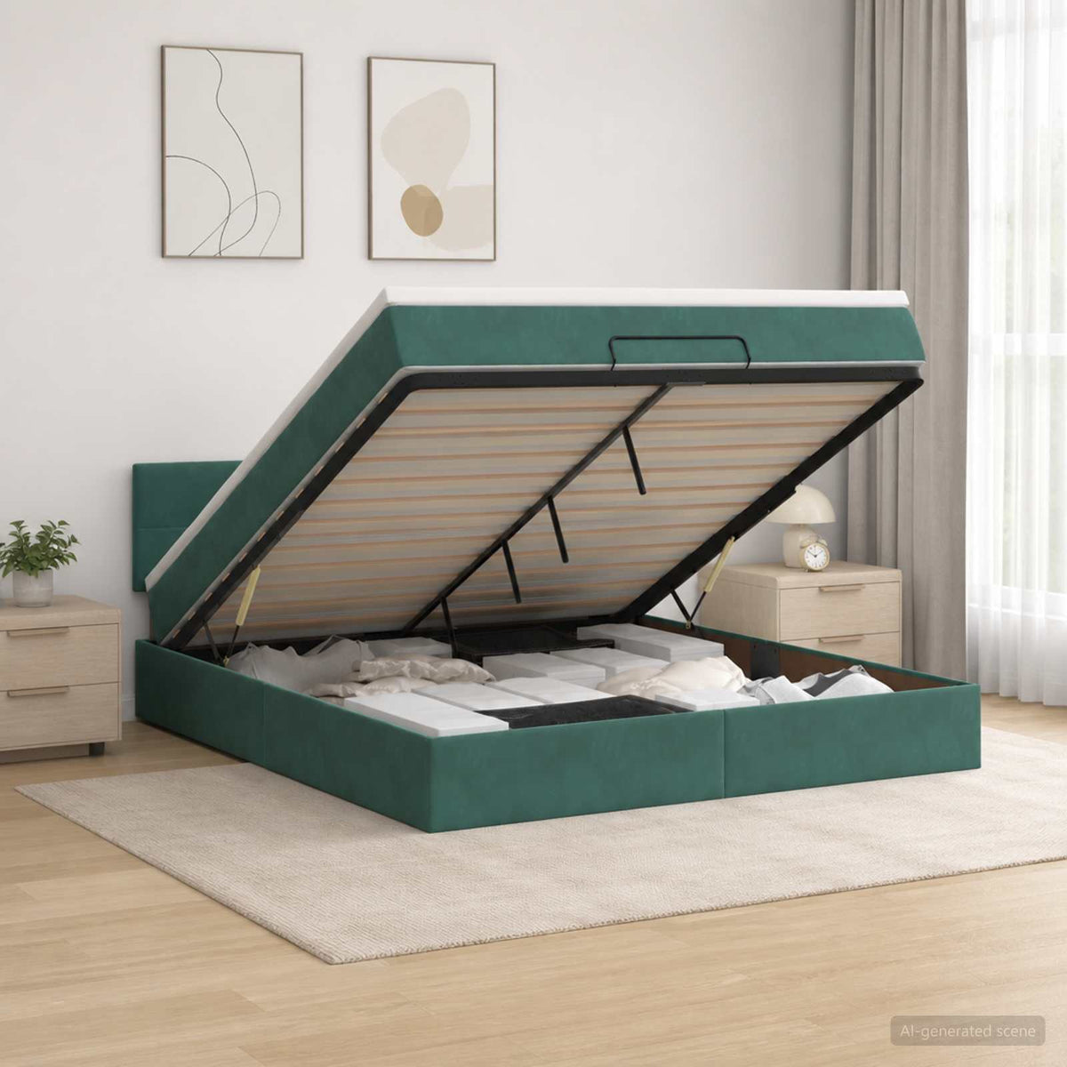 Lit Ottoman Avec Matelas Velours