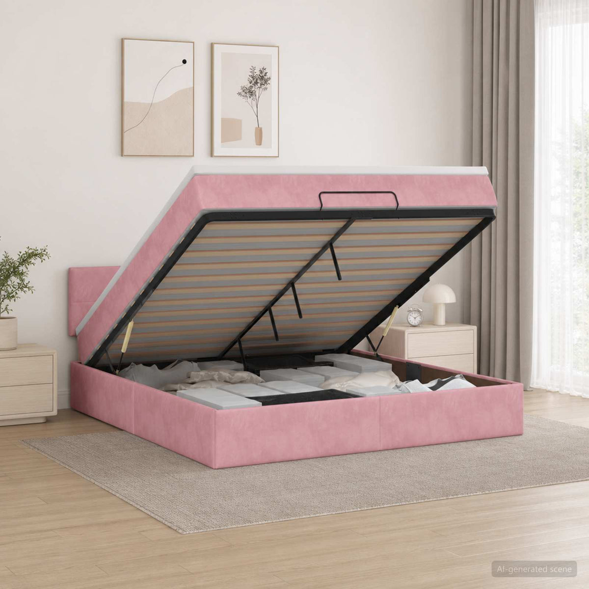 Lit Ottoman Avec Matelas Velours