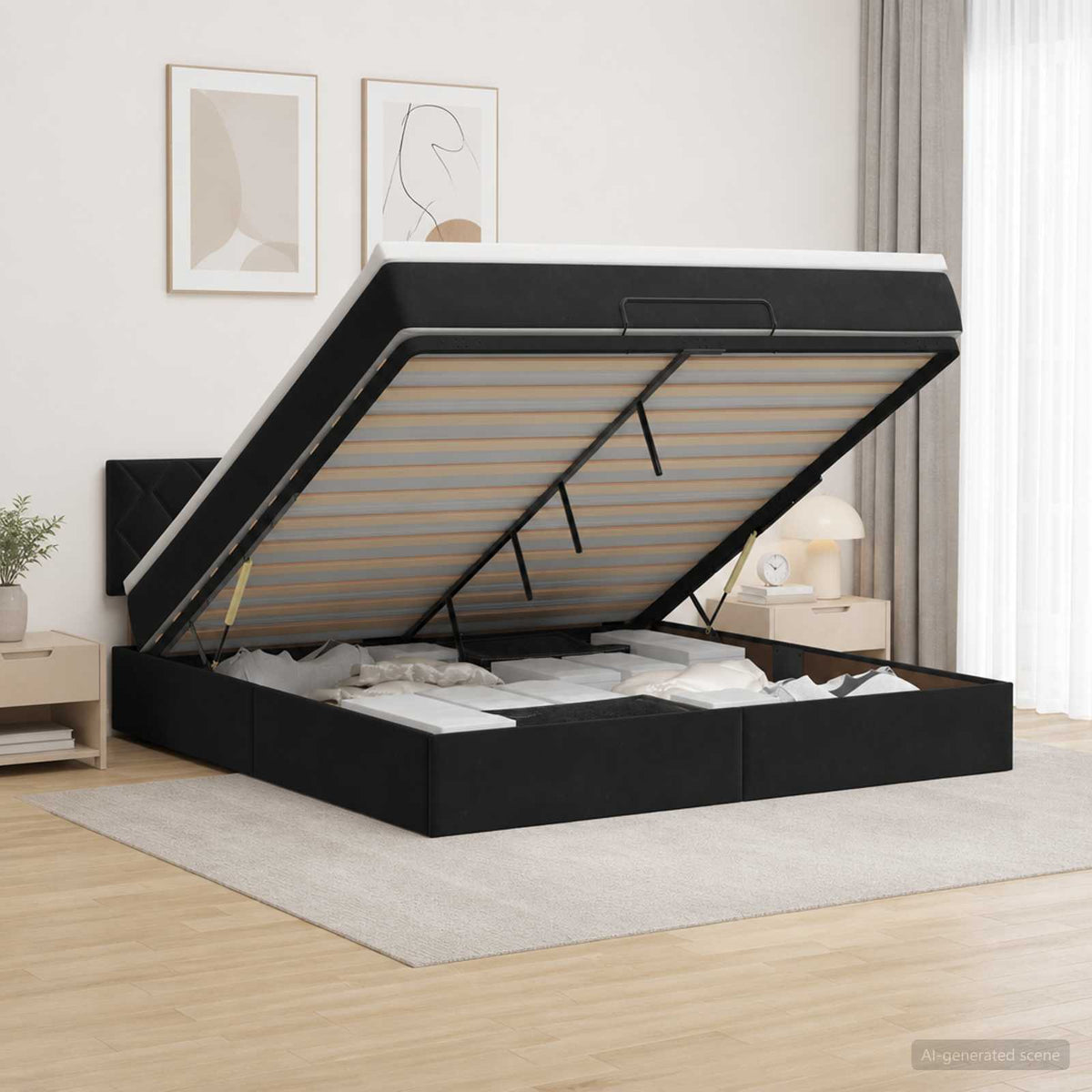 Lit Ottoman Avec Matelas Velours