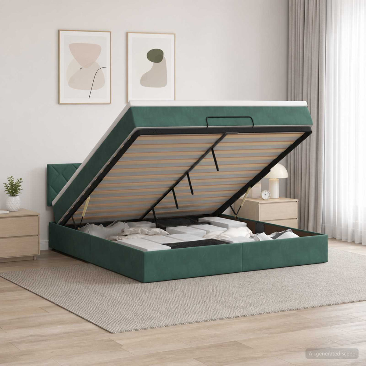 Lit Ottoman Avec Matelas Velours