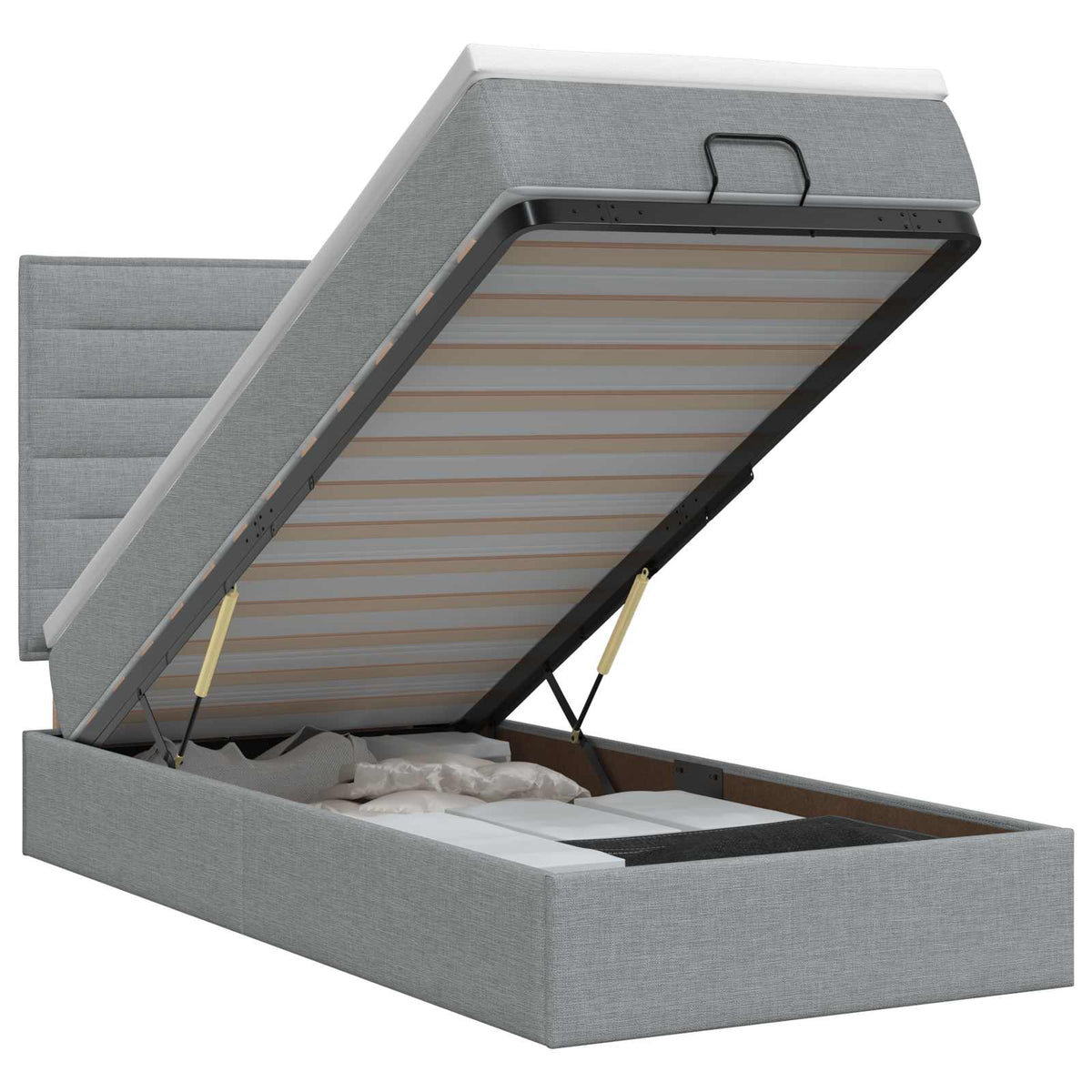 Lit Ottoman Avec Matelas Tissu
