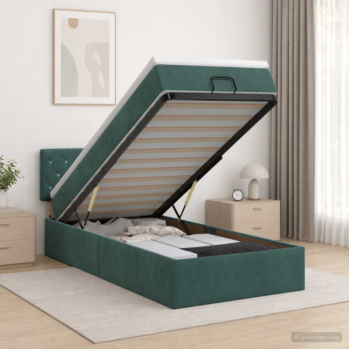 Lit Ottoman Avec Matelas Velours