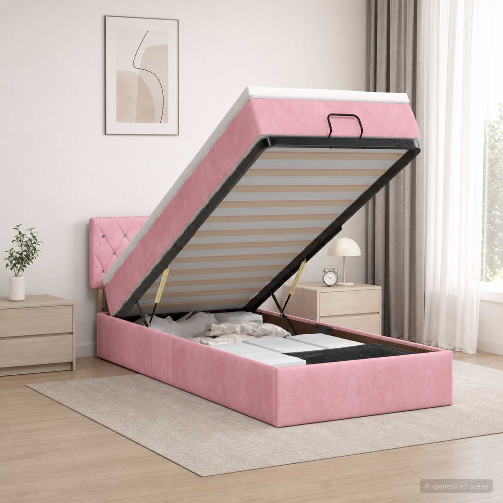 Lit Ottoman Avec Matelas Velours
