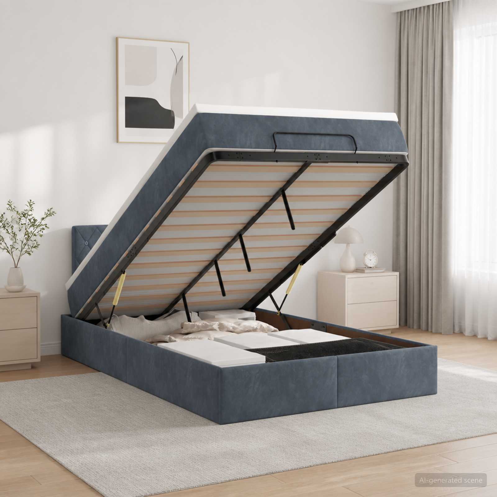 Lit Ottoman Avec Matelas Velours