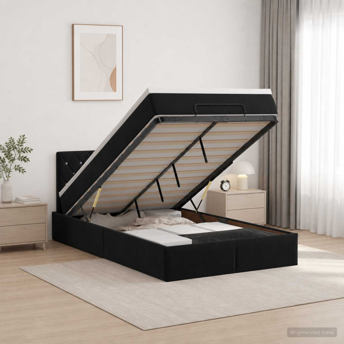Lit Ottoman Avec Matelas Velours
